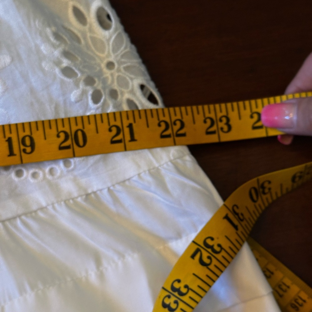 Line and Dot NWT SZ Small the Pixie White eyelet Tiered Maxi Dress - Picture 12 of 16